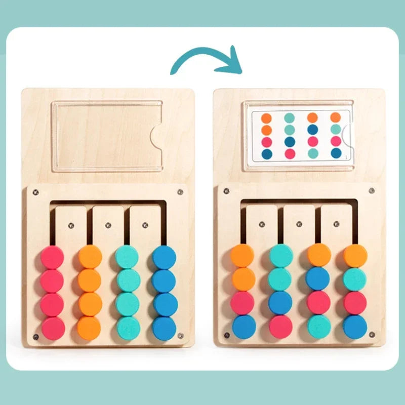 Montessori Color Matching Wooden Board Game | Fine Motor & Color Recognition Toy | Ages 3+