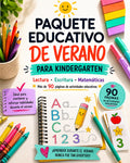 Paquete Educativo de Verano para Kindergarten | Lectura, Escritura, Matemáticas y Motricidad Fina