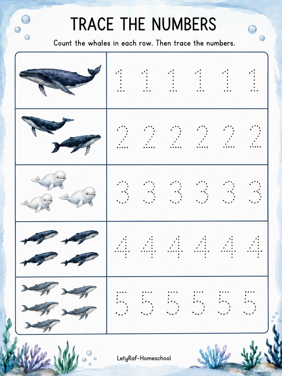 WH Whale Learning Pack | Printable Phonics Worksheets