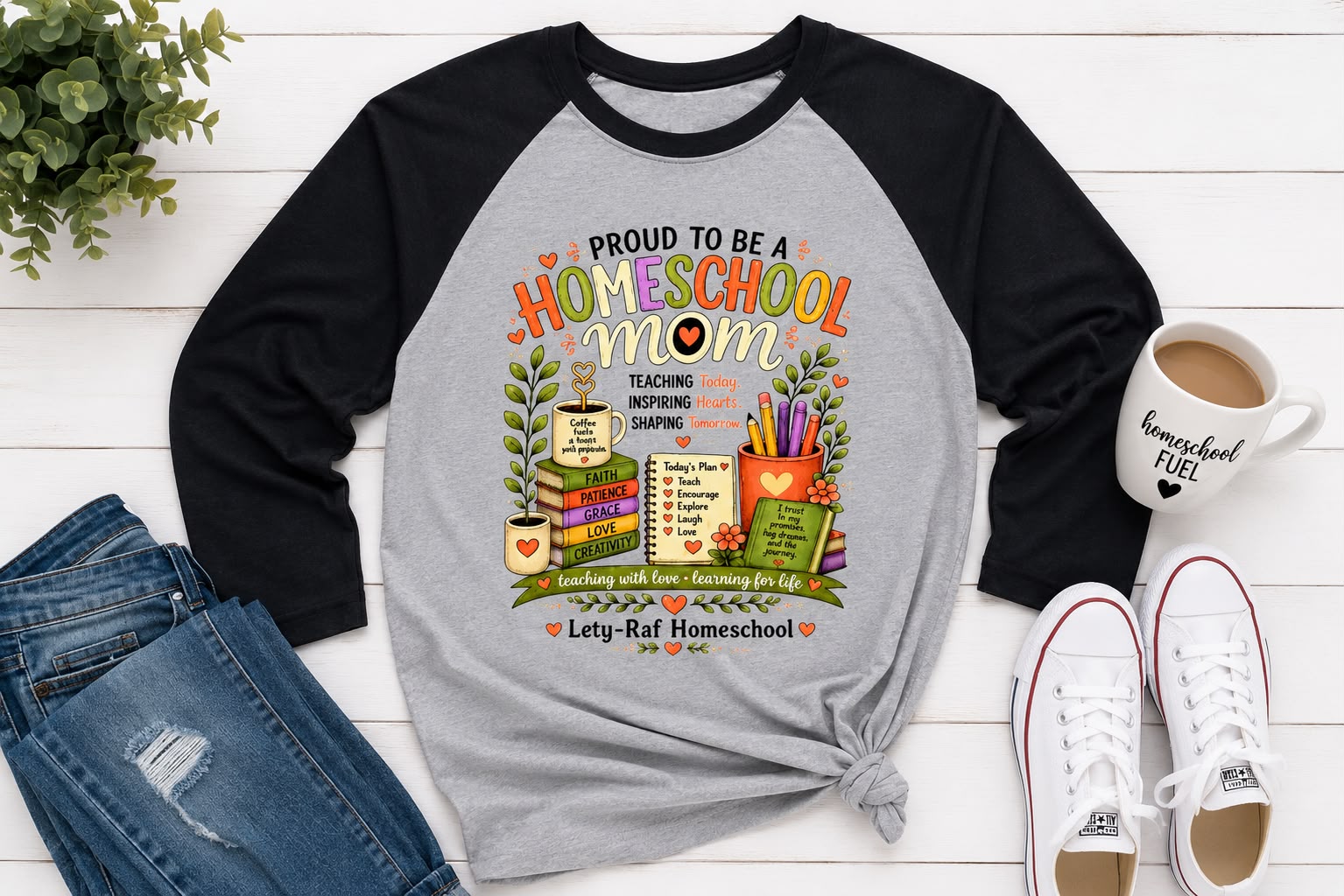 Proud to Be a Homeschool Mom Raglan Shirt | Soft Unisex Baseball Tee | Homeschool Gift