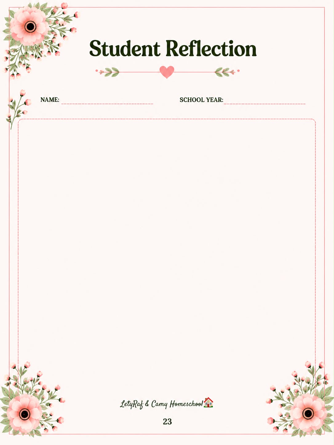 Homeschool Portfolio – Florida Home Education Record Book