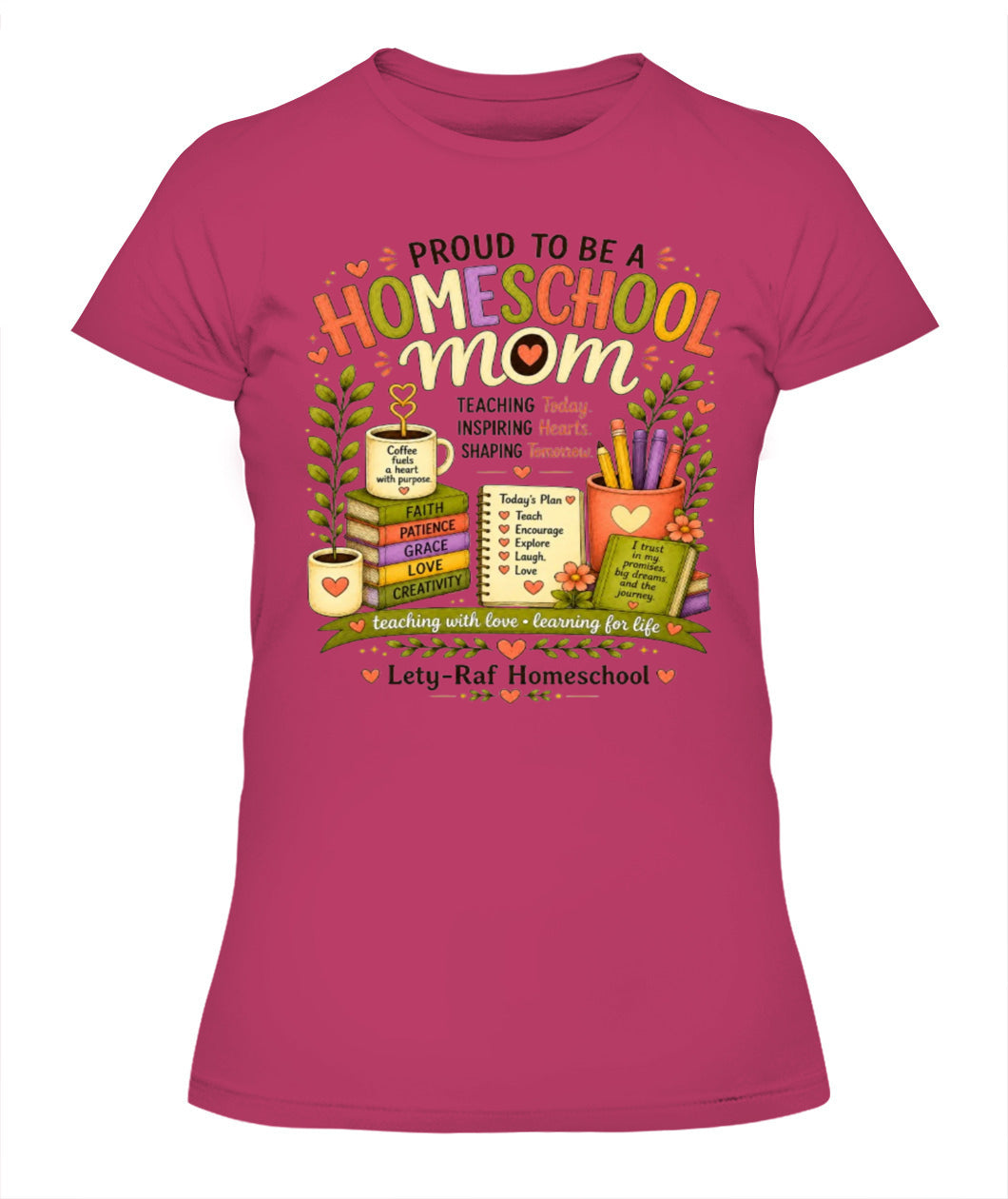 Homeschool Mom Graphic T-Shirt | Bella + Canvas 6004 Soft Women’s Tee