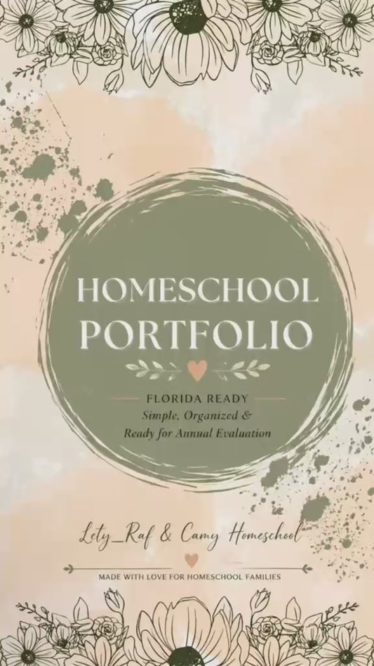 Homeschool Portfolio – Florida Home Education Record Book