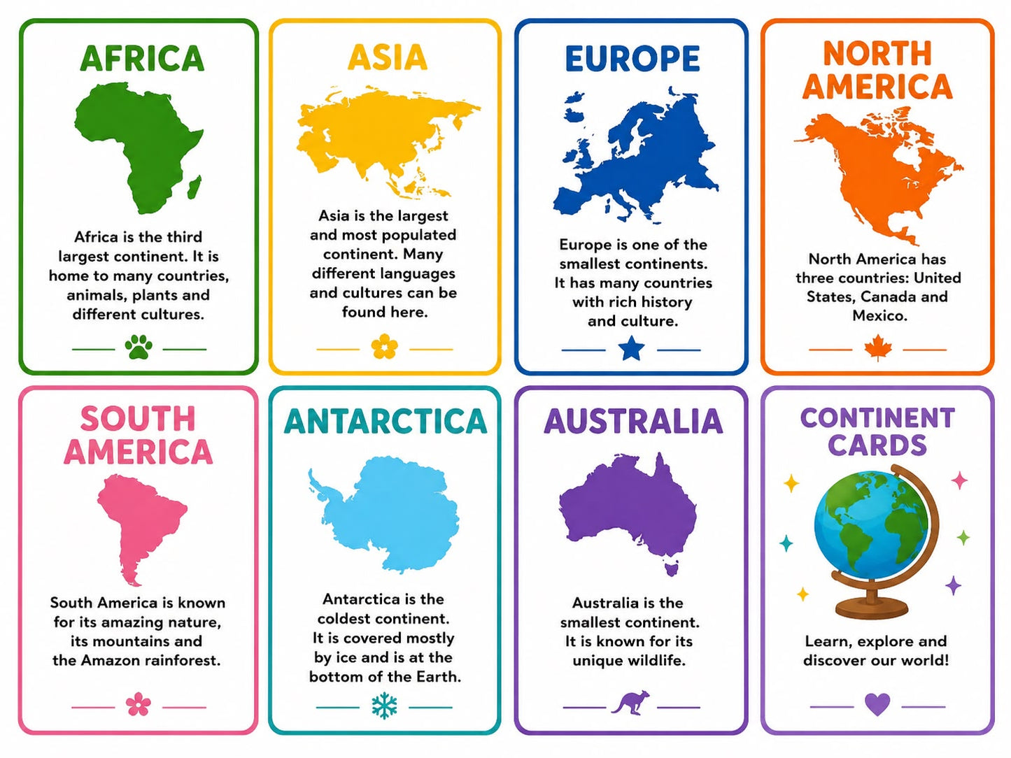 Continents of the World Activity Pack | Printable Homeschool & Classroom PDF